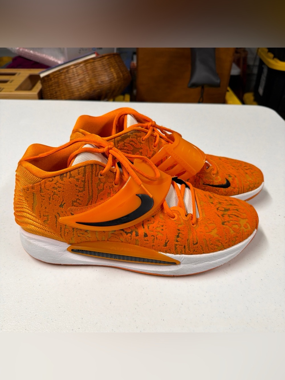 Nike KD14 TB Promo University Orange Basketball Shoes Mens Sz 14 (DM5040-800)